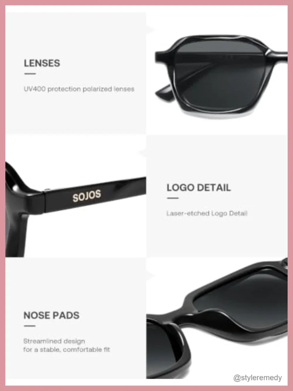 Trendy Polarized Square Sunglasses UV400 Protection Rectangle Shades Wavy